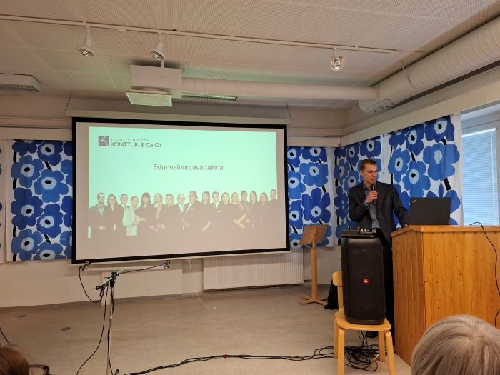 Asianajotoimisto Kontturi & Co Oy. Rasmus Ruokonen kertoi edunvalvonta valtuutuksesta.
